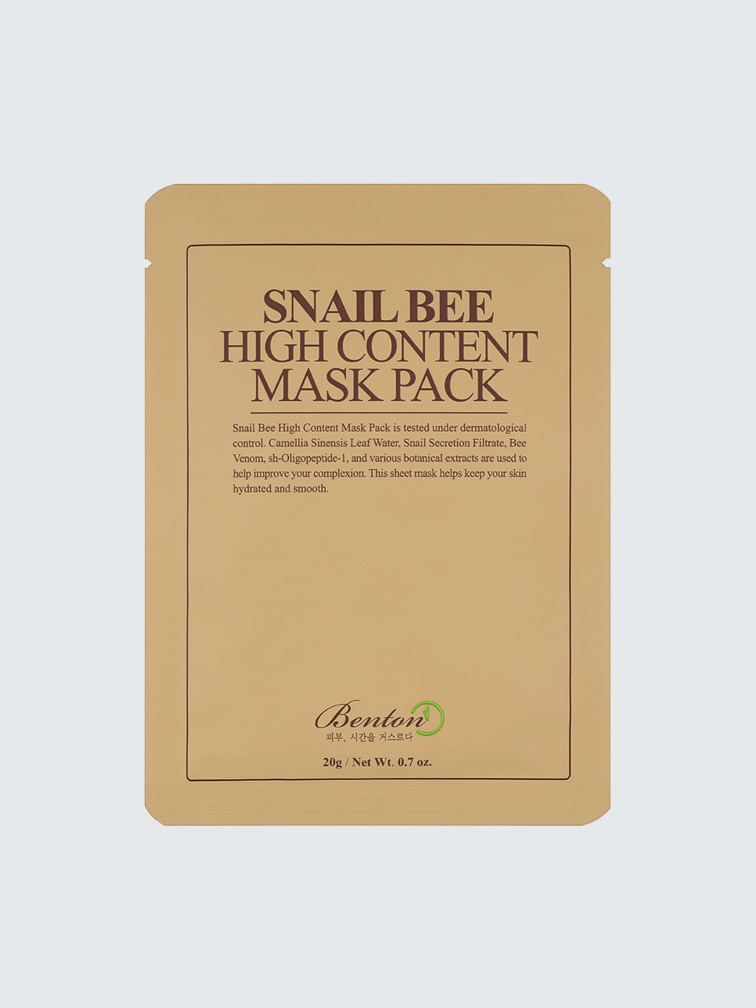 Benton - Snail Bee High Content Mask /20 gr, Μάσκα βαθιάς ενυδάτωσης με εκχύλισμα σαλιγκαριού