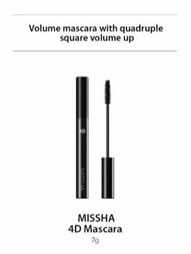 Missha - 4D Mascara 7 g Μάσκαρα